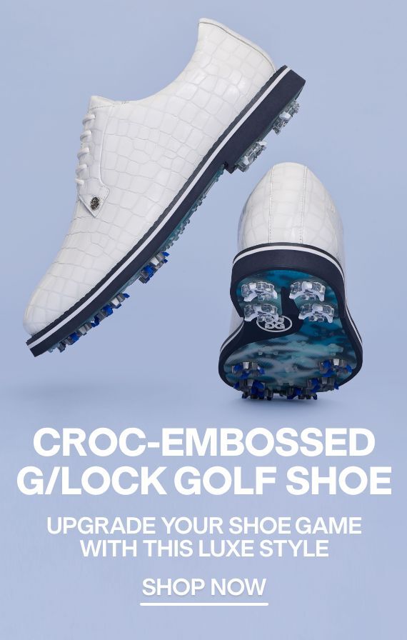 Croc-Embossed G/Lock Golf Shoes