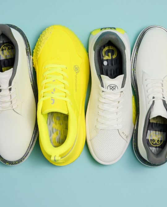 G/FORE イエロー ゴルフシューズ G/FORE Womens Contrast Accent Kiltie Durf Golf Shoes Solar