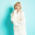RIBBED FUNNEL NECK QUARTER ZIP SWEATER image number 2