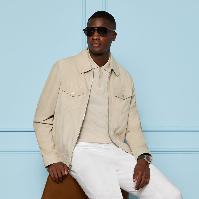 SUEDE TRUCKER JACKET image number 2