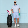 HERRINGBONE STRIPE TECH JERSEY POLO image number 2
