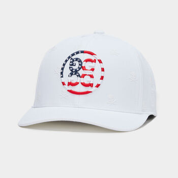 SKULLS & STRIPES STRETCH TWILL SNAPBACK HAT