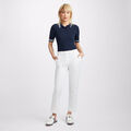 COTTON BLEND RIBBED SHORT SLEEVE SWEATER POLO image number 4