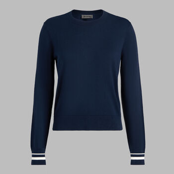 COOLING COTTON CREWNECK SWEATER - Alternate Image 1