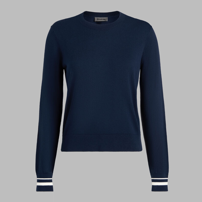 COOLING COTTON CREWNECK SWEATER image number 1