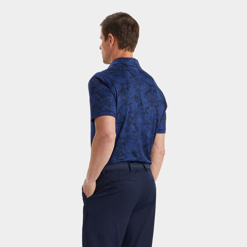 ICON CAMO TECH JERSEY MODERN SPREAD COLLAR POLO image number 5
