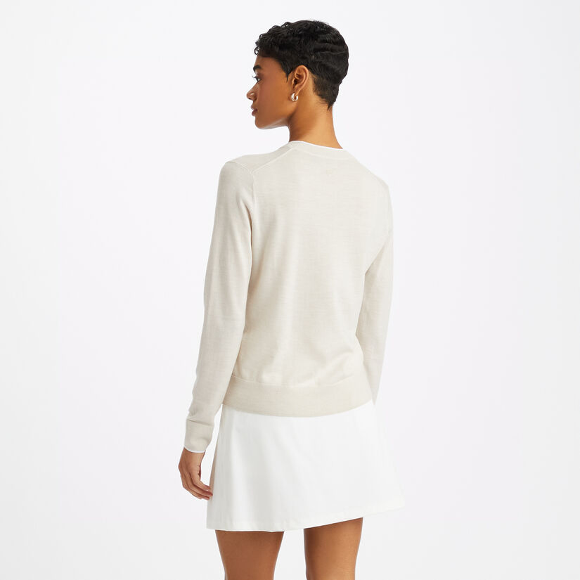 MOTHER GOLFER MERINO WOOL CREWNECK SWEATER image number 5