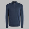 COOLING COTTON 1/4 ZIP SWEATER image number 1