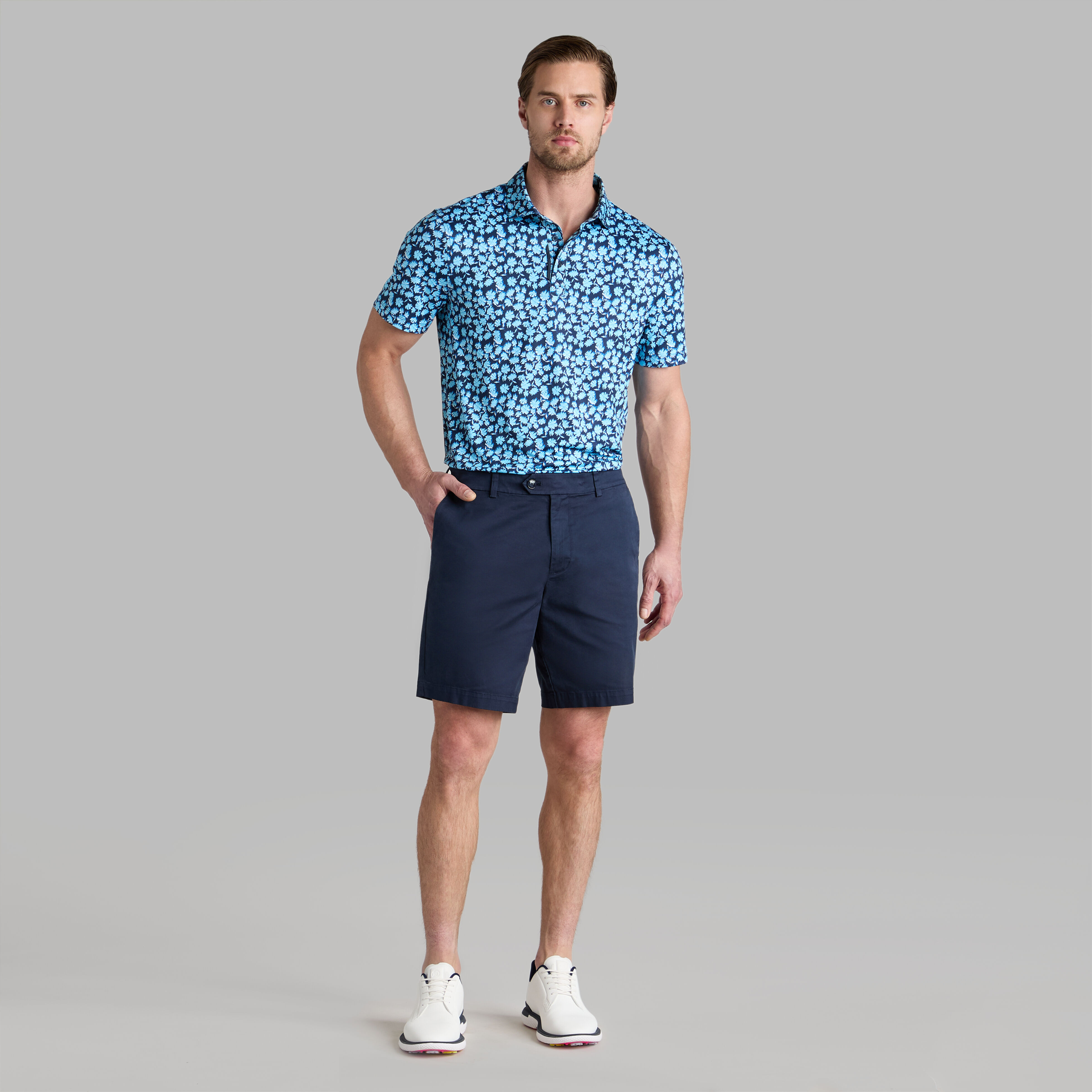 OPTIC FLORAL TECH JERSEY POLO | MEN'S POLO SHIRTS | G/FORE