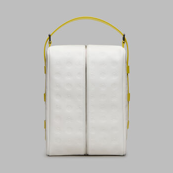 EMBOSSED LEATHER GOLF SHOE BAG