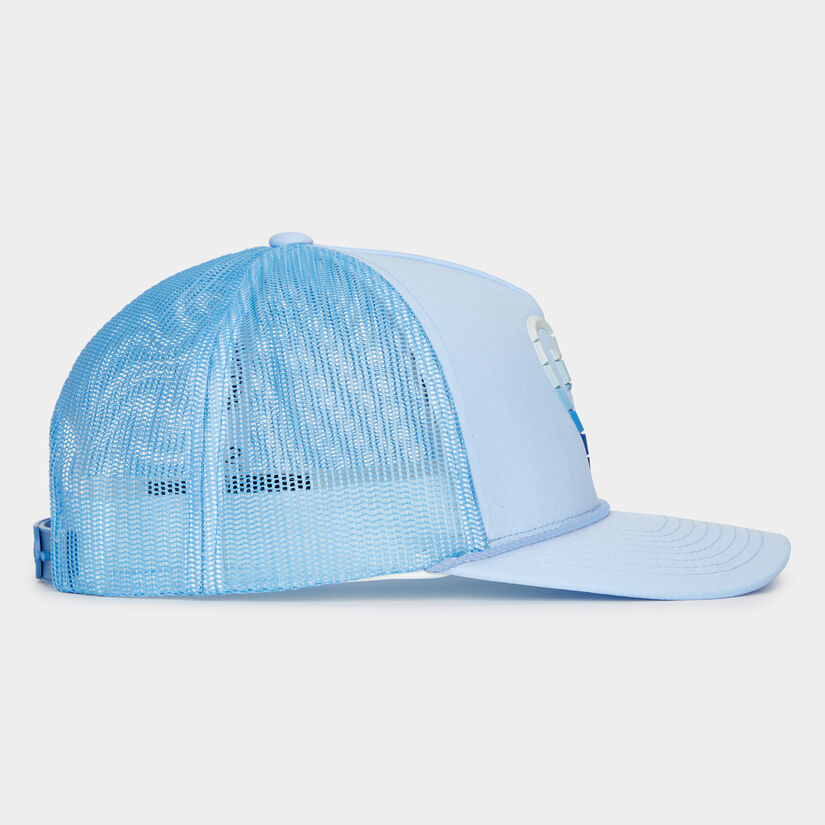 STRIPED HEART G'S INTERLOCK KNIT TRUCKER HAT image number 3