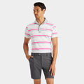 FAVOURITE STRIPE TECH JERSEY MODERN SPREAD COLLAR POLO image number 3