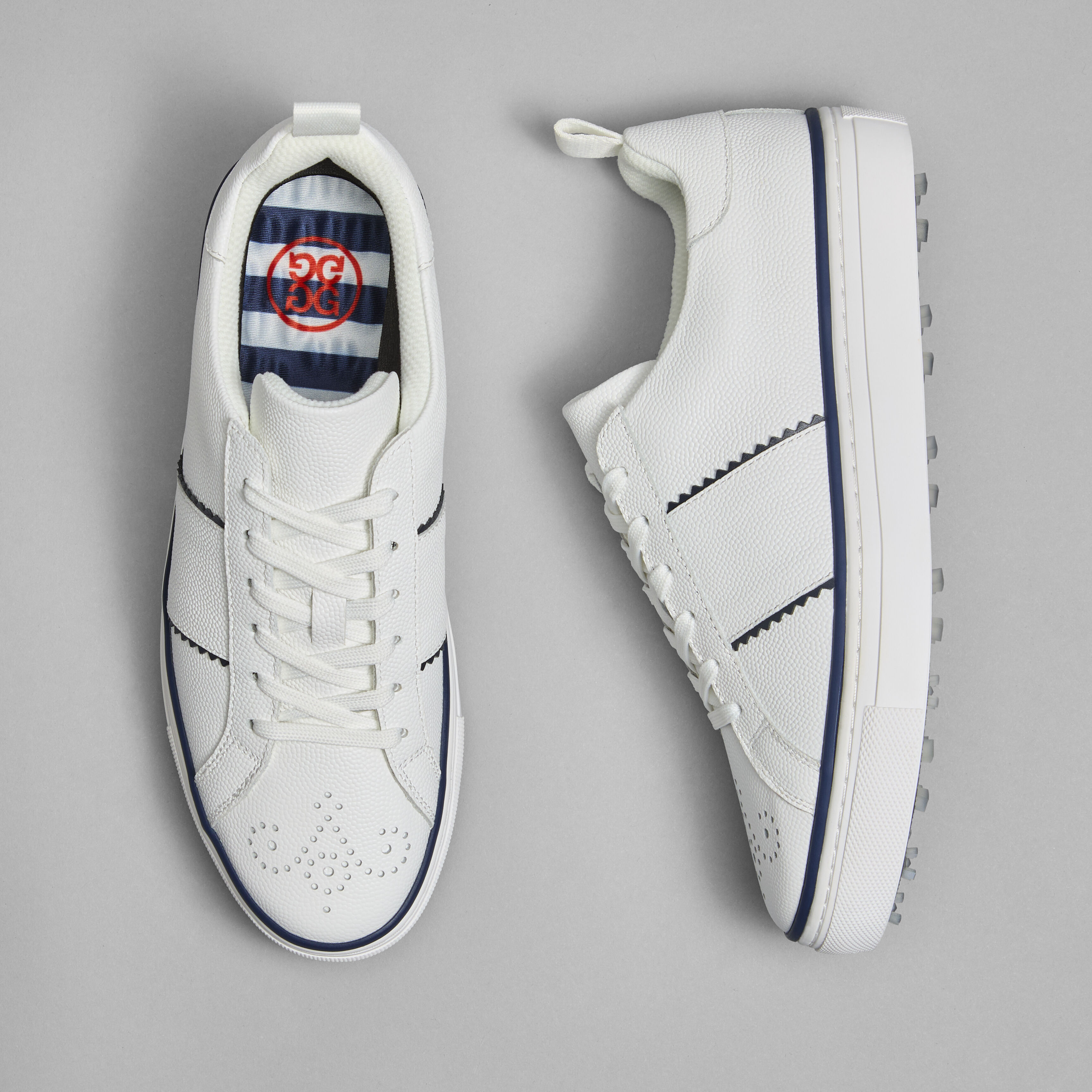 WOMEN'S DURF SADDLE STRIPE LEATHER KILTIE GOLF SHOE