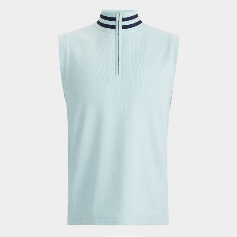 WIND BREAKER MERINO WOOL QUARTER ZIP VEST image number 1