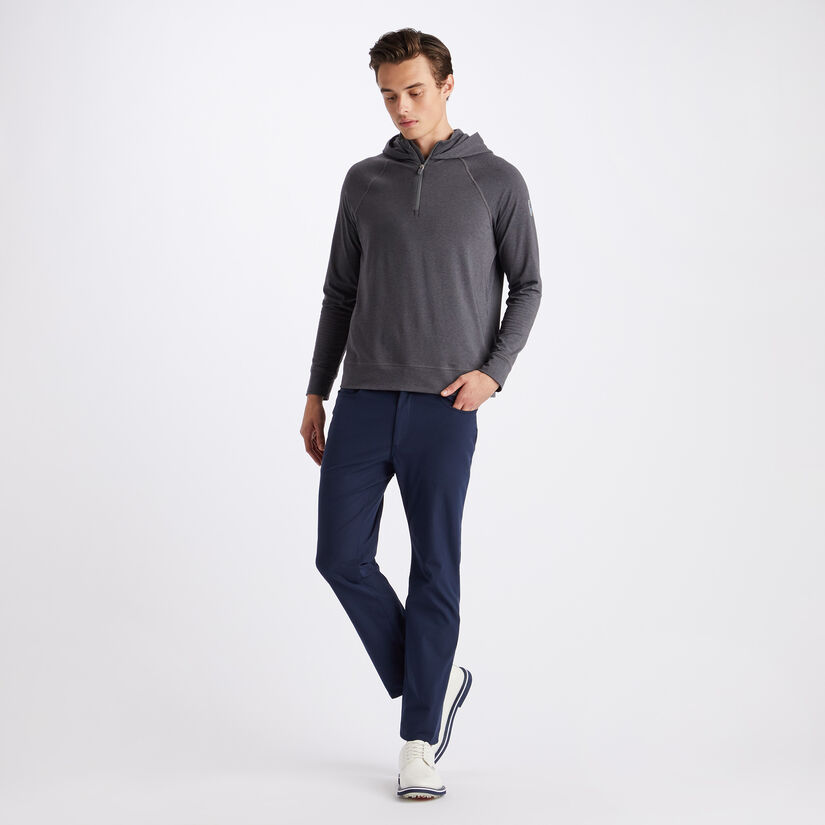 HOODED LUXE QUARTER ZIP SLIM FIT MID LAYER image number 4