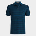 PERFORATED STRIPE TECH JERSEY POLO image number 1