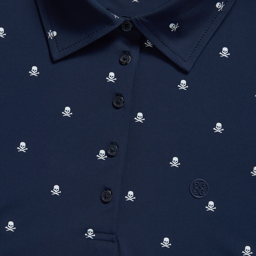 SKULL & T'S SILKY TECH NYLON LONG SLEEVE POLO image number 6