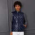 QUILTED POLISHED NYLON WOOL LINED SLIM FIT PUFFER VEST image number 2