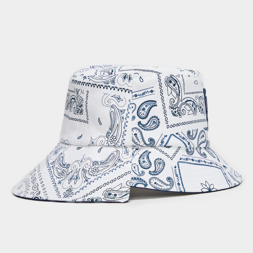 ASYMMETRICAL BORO COTTON TWILL BUCKET HAT image number 2