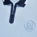 EMBOSSED LOGO QUARTER ZIP RIB COLLAR TECH PIQUÉ SLIM FIT POLO image number 6