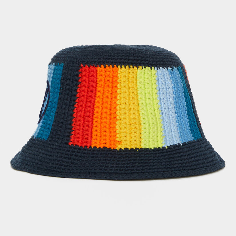 CIRCLE G'S COLOUR BLEND CROCHET BUCKET HAT image number 2