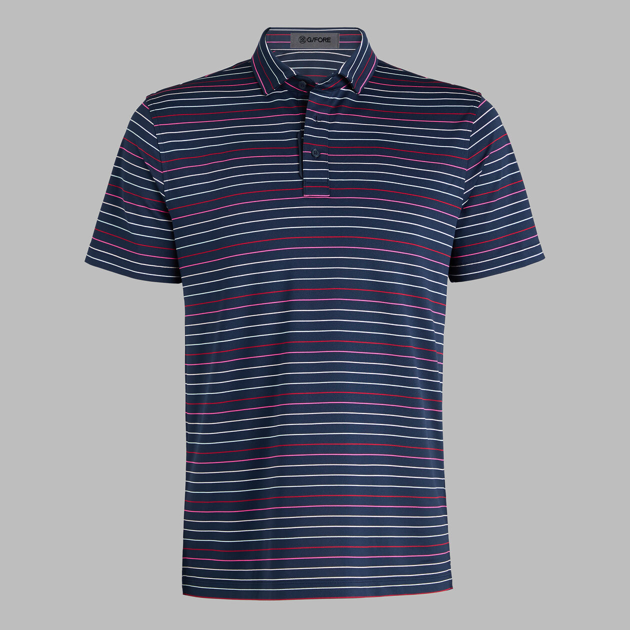 MULTI STRIPE TECH PIQUÉ PERFORMANCE POLO
