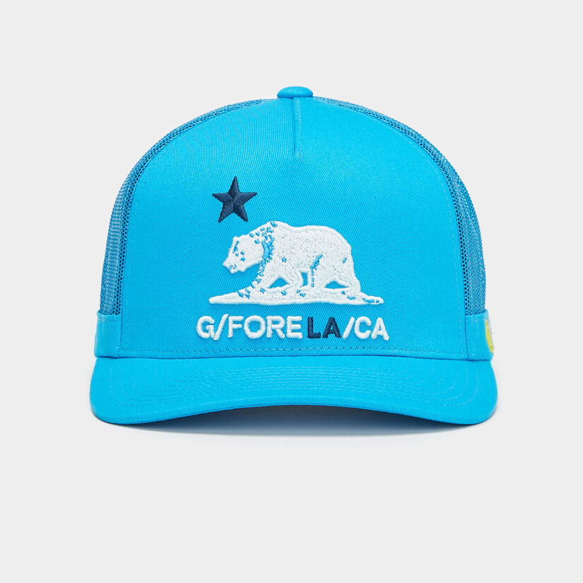 G/FORE California Cotton Twill Trucker Men's Golf Hat - Blue