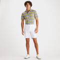 OFFSET STRIPE MODERN SPREAD COLLAR TECH PIQUÉ SLIM FIT POLO image number 4