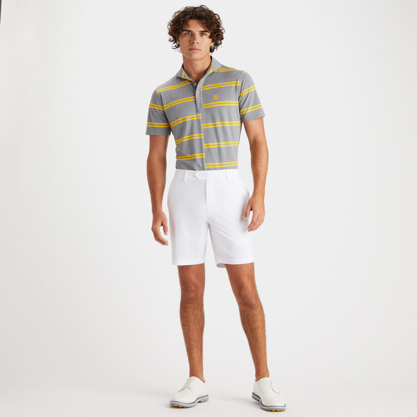 OFFSET STRIPE MODERN SPREAD COLLAR TECH PIQUÉ SLIM FIT POLO image number 4