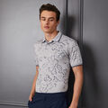 FLORAL WATERCOLOUR TECH JERSEY SLIM FIT POLO image number 2