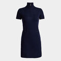 MERINO WOOL QUARTER ZIP POLO SWEATER DRESS image number 1