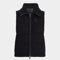 CABLE-KNIT WOOL BLEND DOWN PUFFER VEST image number 2