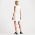 CONTRAST NYLON QUARTER ZIP SLEEVELESS POLO DRESS image number 5