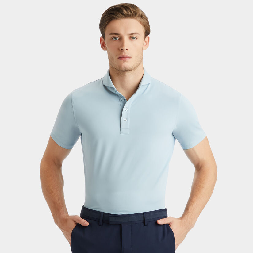 RIB GUSSET TECH PIQUÉ MODERN SPREAD COLLAR POLO image number 3