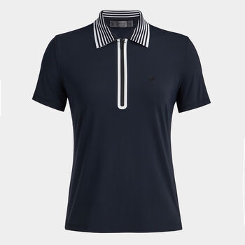SILKY TECH NYLON QUARTER ZIP POLO