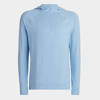 HOODED LUXE QUARTER ZIP MID LAYER