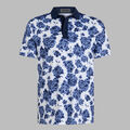 STAMPED FLORAL TECH JERSEY POLO image number 1