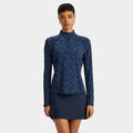 ICON CAMO SILKY TECH NYLON RUCHED QUARTER ZIP PULLOVER image number 3