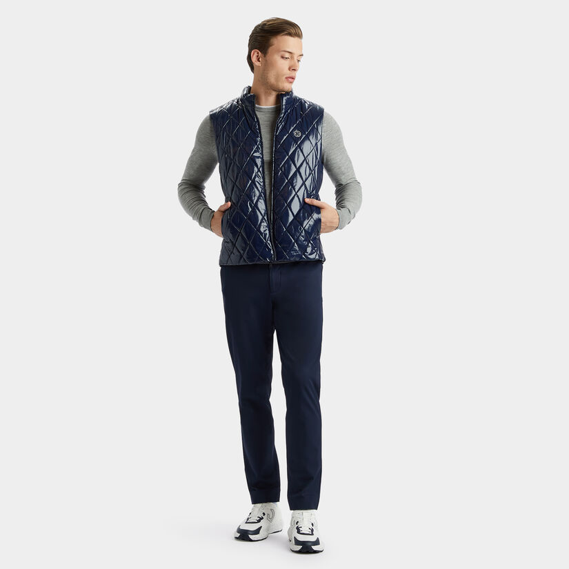 QUILTED POLISHED NYLON WOOL LINED PUFFER VEST image number 4