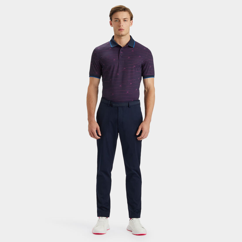 G/FORE SCRIPT STRIPE BANDED SLEEVE TECH PIQUÉ POLO image number 4