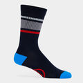 STRIPED RIBBED COMPRESSION CREW SOCK image number 1