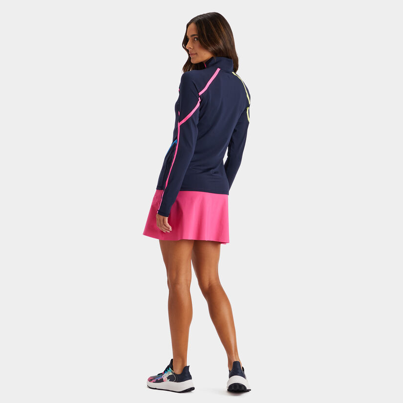 COLOUR BLOCK TECH JERSEY QUARTER ZIP PULLOVER image number 5