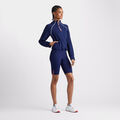 STRETCH WARP KNIT CROPPED QUARTER ZIP HOODED PULLOVER image number 4