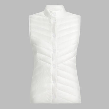 V-DOWN QUILTED STRETCH TECH INTERLOCK VEST