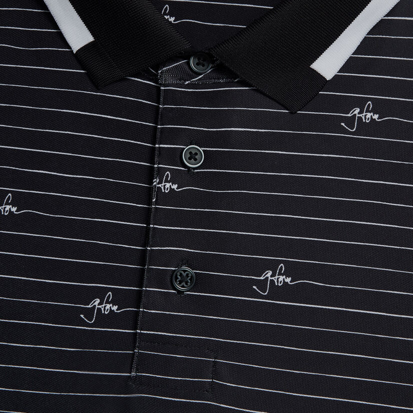 G/FORE SCRIPT STRIPE TECH PIQUÉ BANDED SLEEVE POLO image number 5