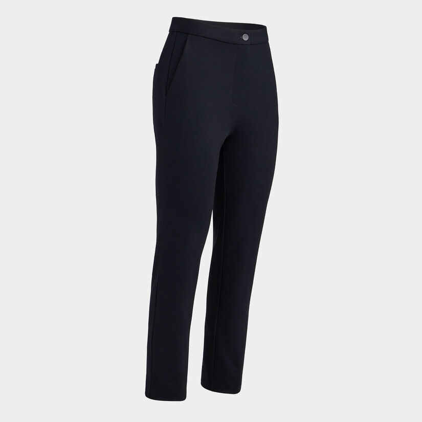 DOUBLE KNIT CIGARETTE LEG HIGH RISE STRETCH TROUSER