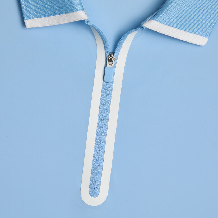 SILKY TECH NYLON LONG SLEEVE ZIP POLO image number 5