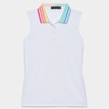 COLOUR BLEND SILKY TECH NYLON SLEEVELESS POLO image number 1