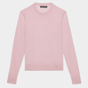 TALK BIRDIE TO ME MERINO WOOL CREWNECK SWEATER