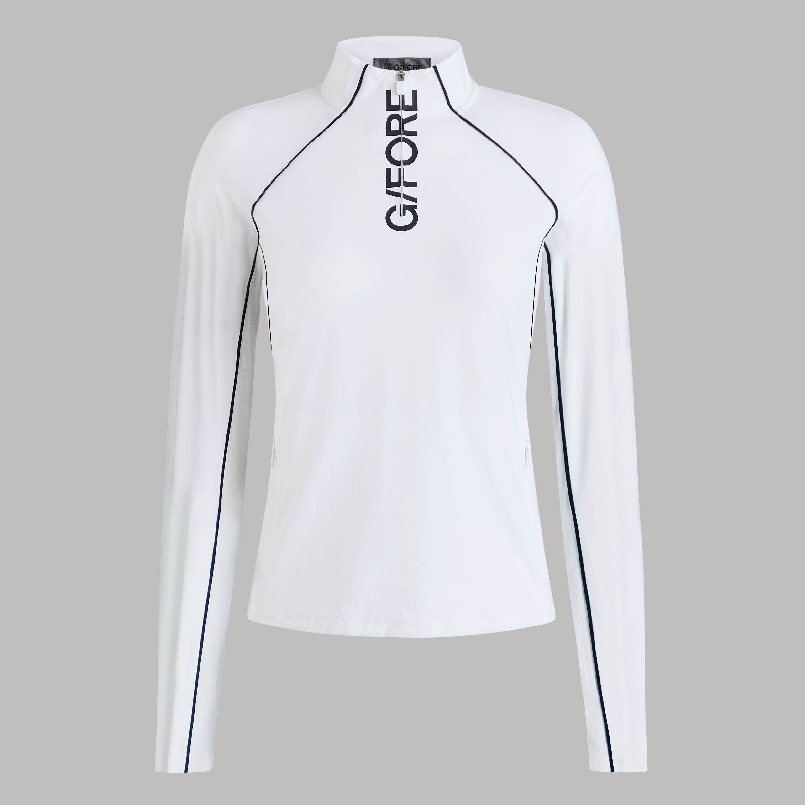 CONTRAST MESH SILKY TECH NYLON 1/4 ZIP PULLOVER | WOMEN'S